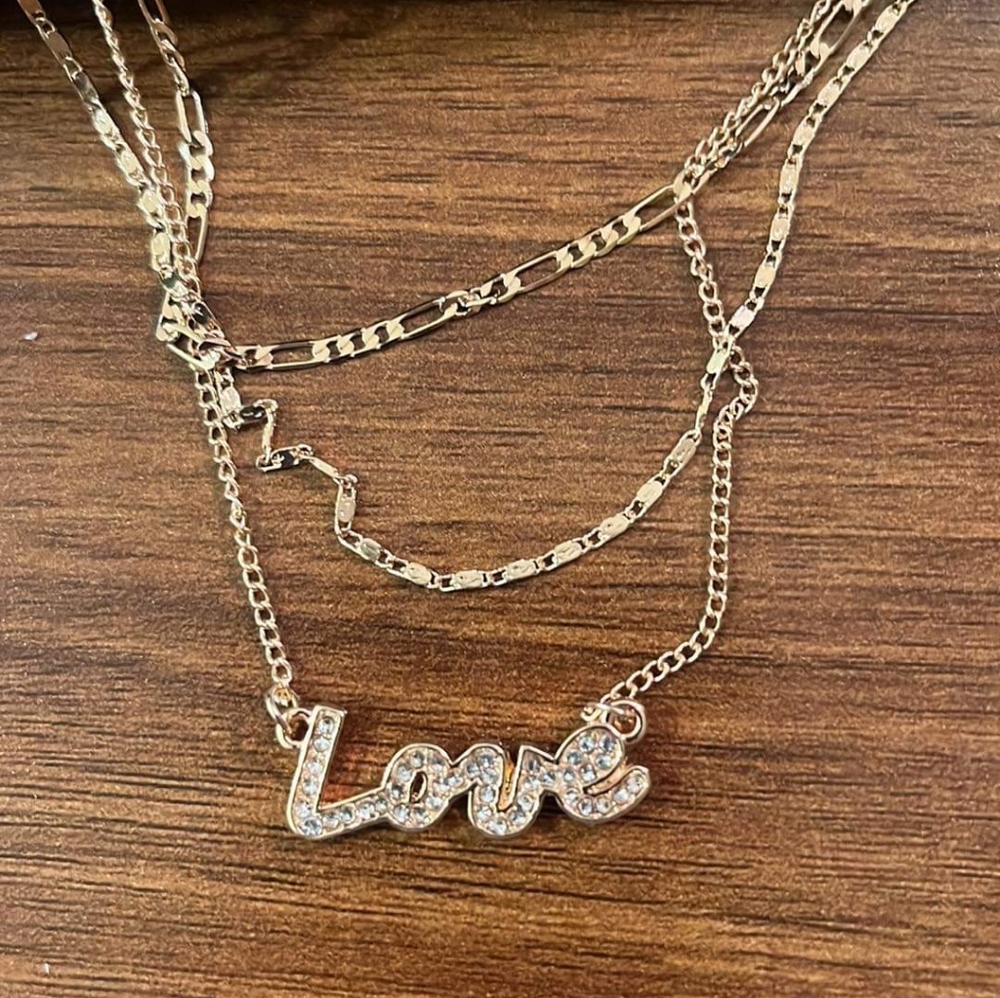 lucy lou love necklace and earring set